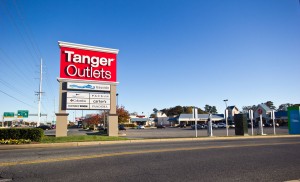 tanger outlets sign from road
